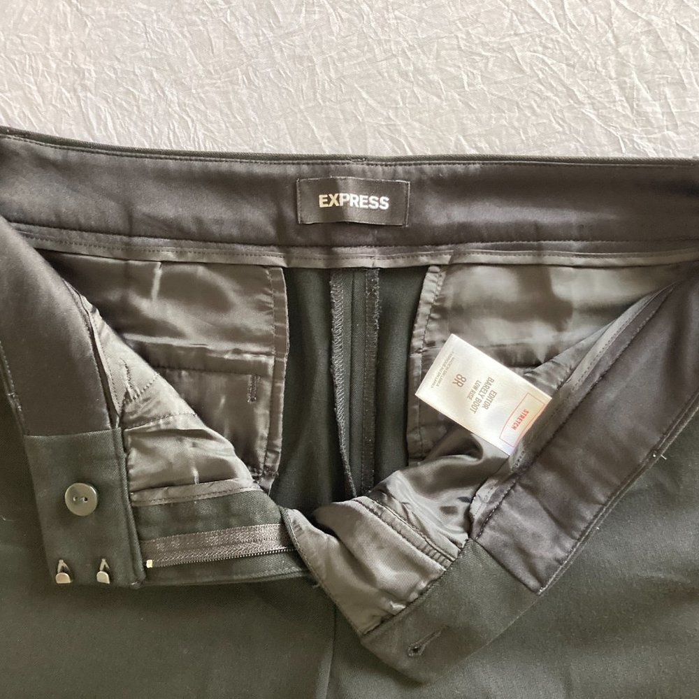 Express Editor Black Barely Boot Cut Mid Rise Rn#… - image 4